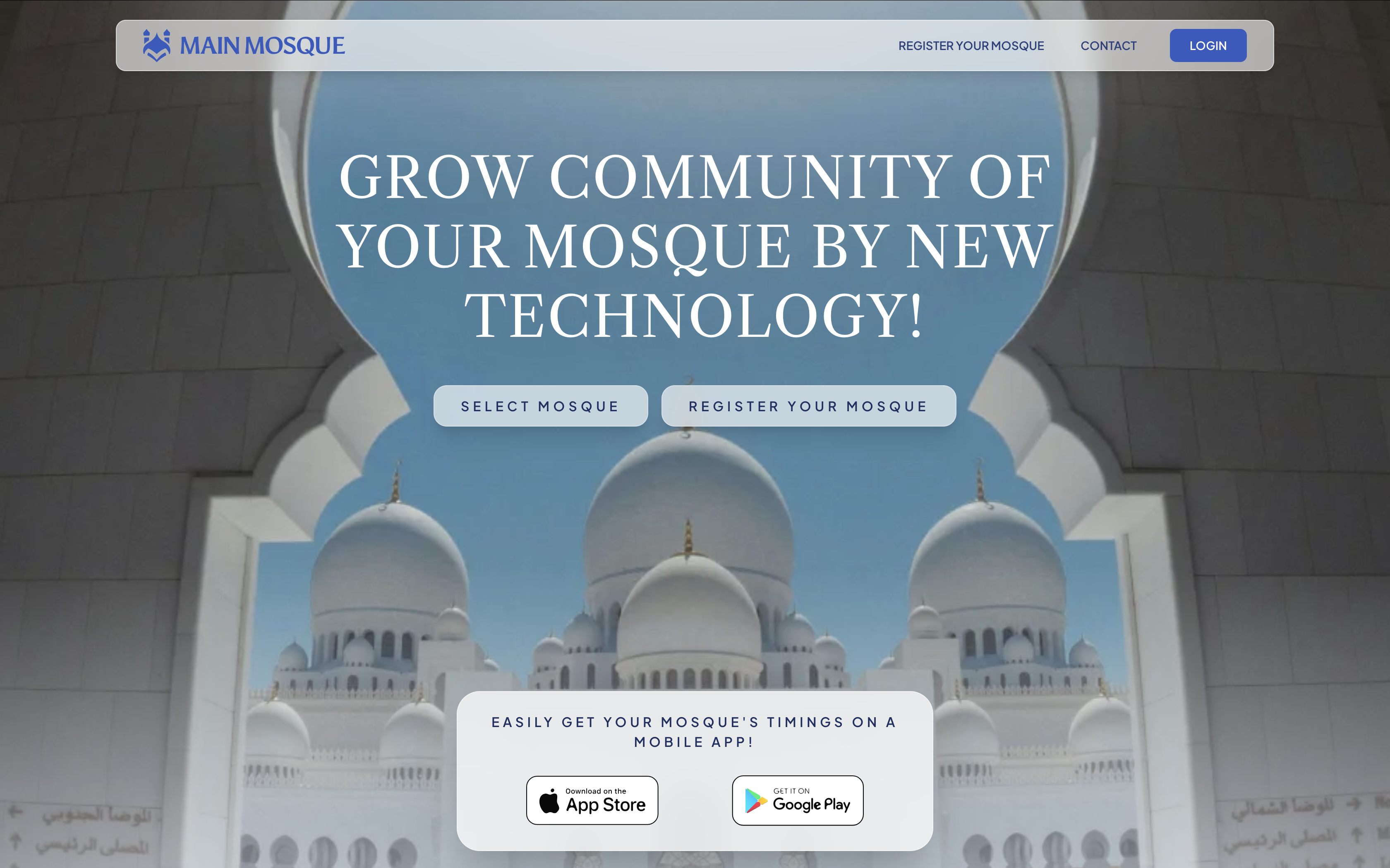 Main Mosque - Grow Community Of Your Mosque