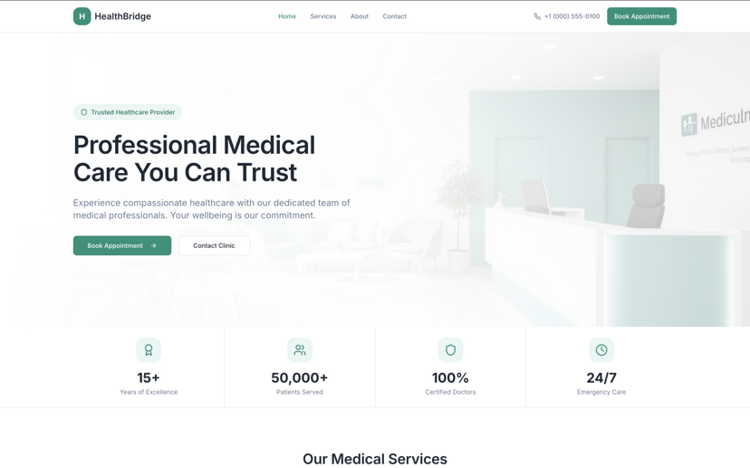 Clinic Showcase – Healthcare Practice Website